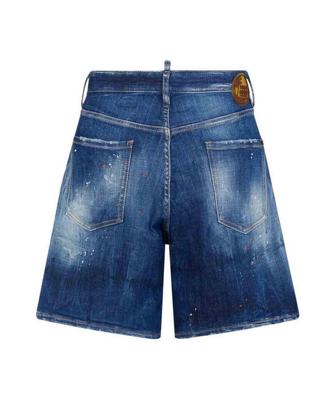 DSQUARED2 Синие полиэстеровые шорты, фото 2