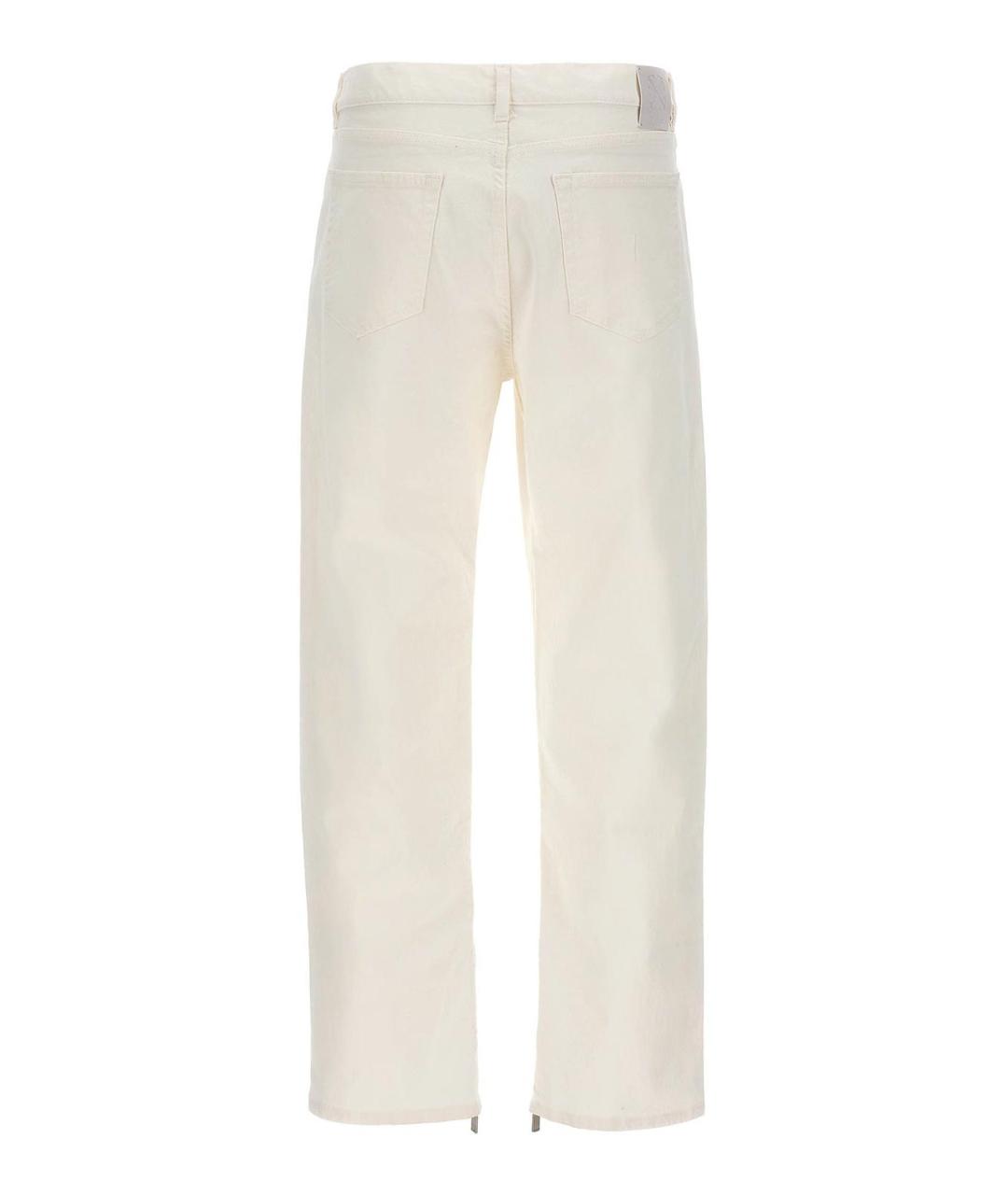OFF-WHITE Белые хлопковые прямые джинсы, фото 2