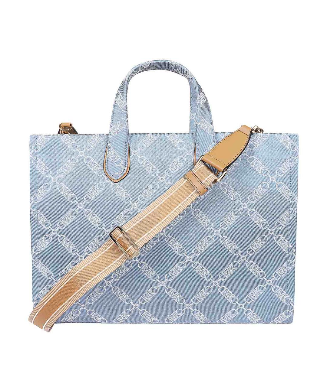 MICHAEL KORS Голубая хлопковая сумка через плечо, фото 3