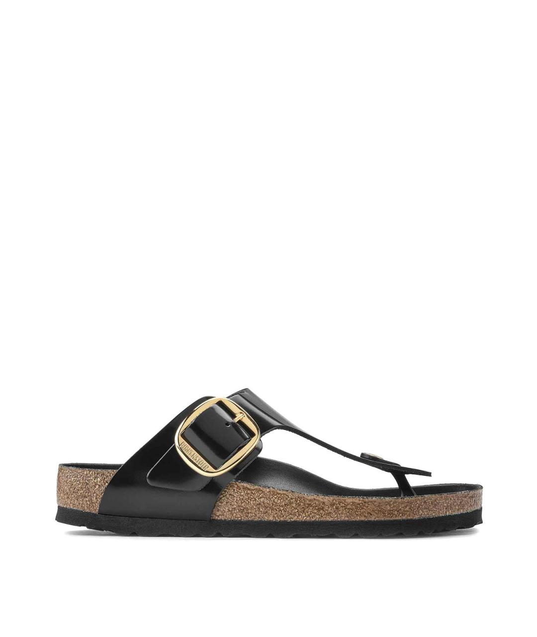 BIRKENSTOCK Черные кожаные сандалии, фото 1