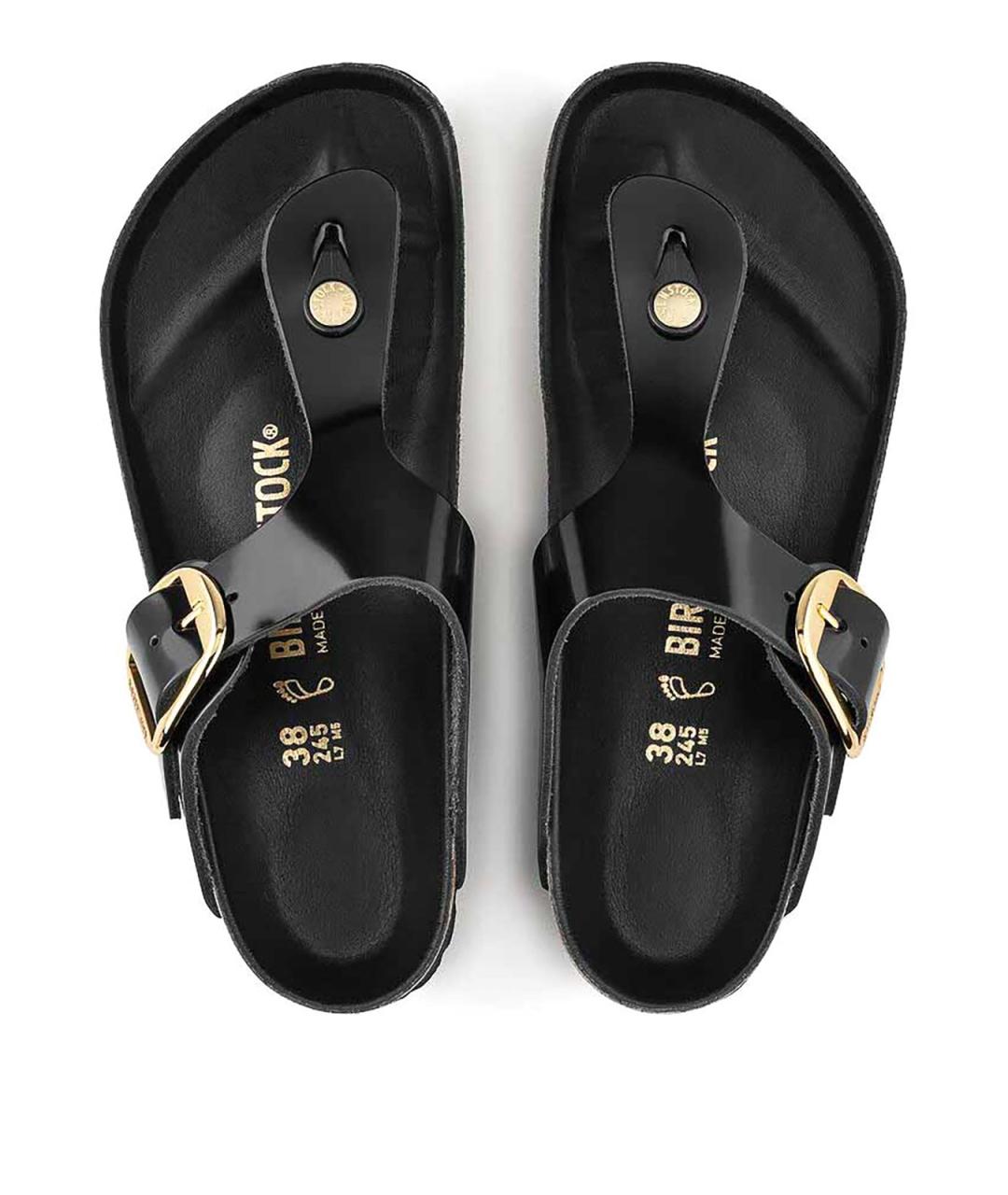 BIRKENSTOCK Черные кожаные сандалии, фото 6
