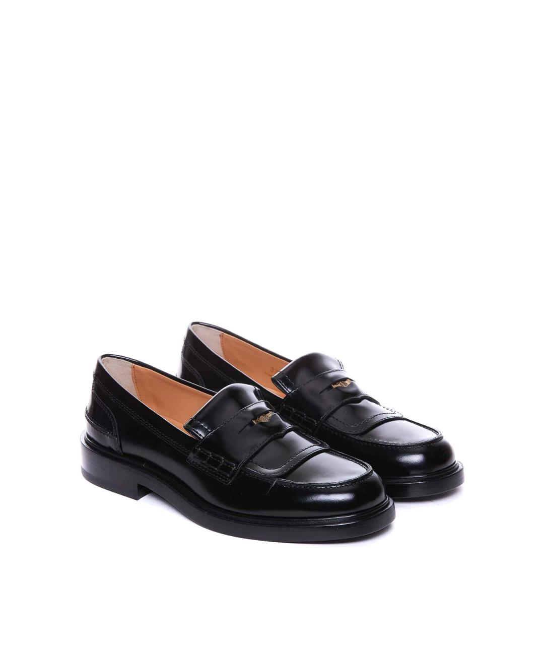 TOD'S Черные кожаные лоферы, фото 4