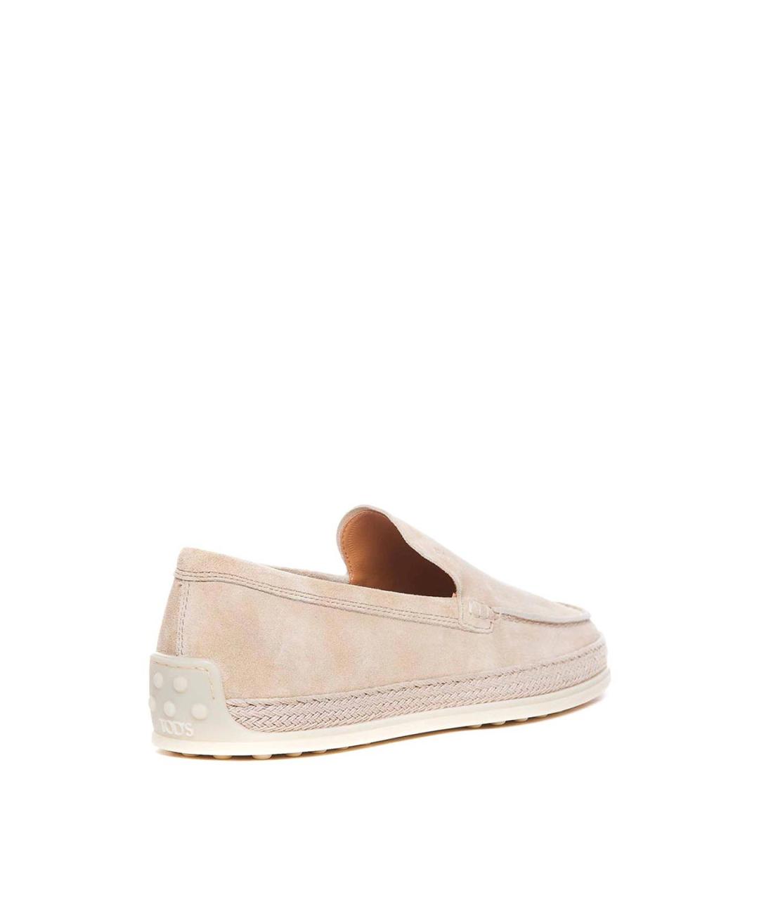 TOD'S Бежевые кожаные лоферы, фото 2