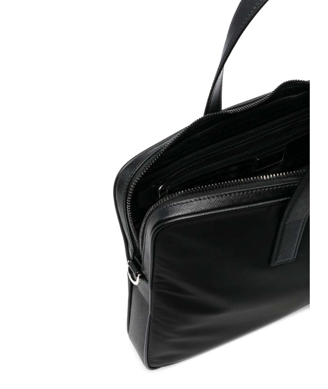 PRADA Черный тканевый портфель, фото 4