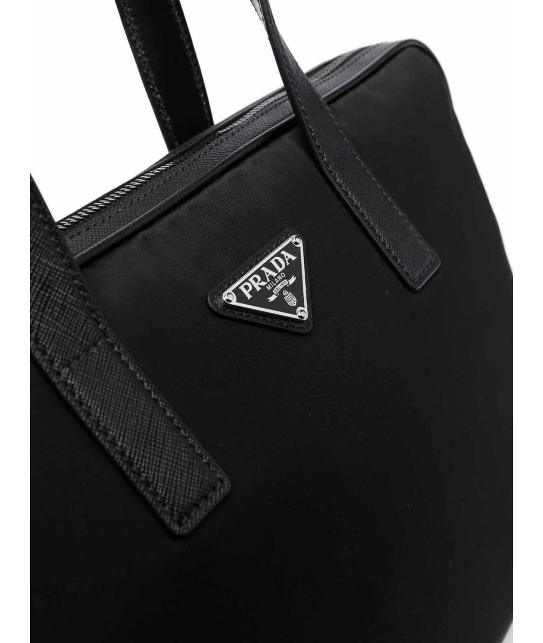 PRADA Черный тканевый портфель, фото 5