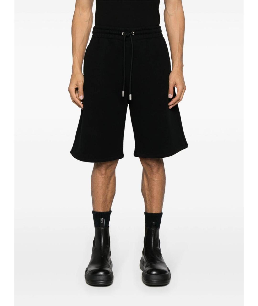 OFF-WHITE Черные хлопковые шорты, фото 4