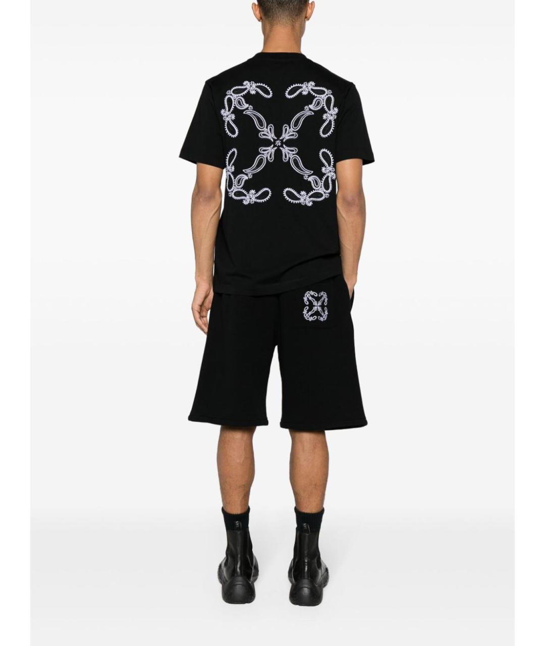 OFF-WHITE Черные хлопковые шорты, фото 2