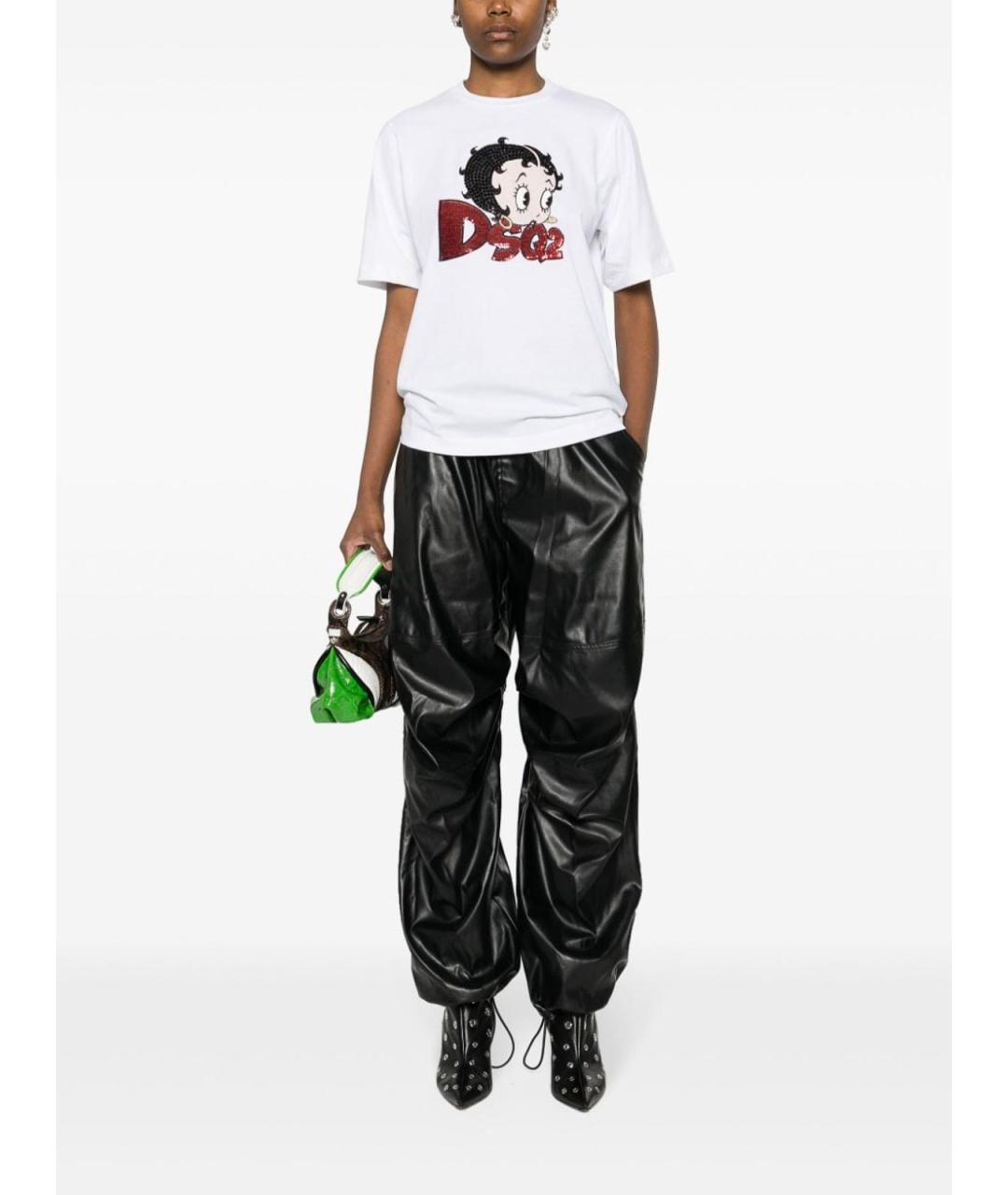 DSQUARED2 Белая хлопковая футболка, фото 2