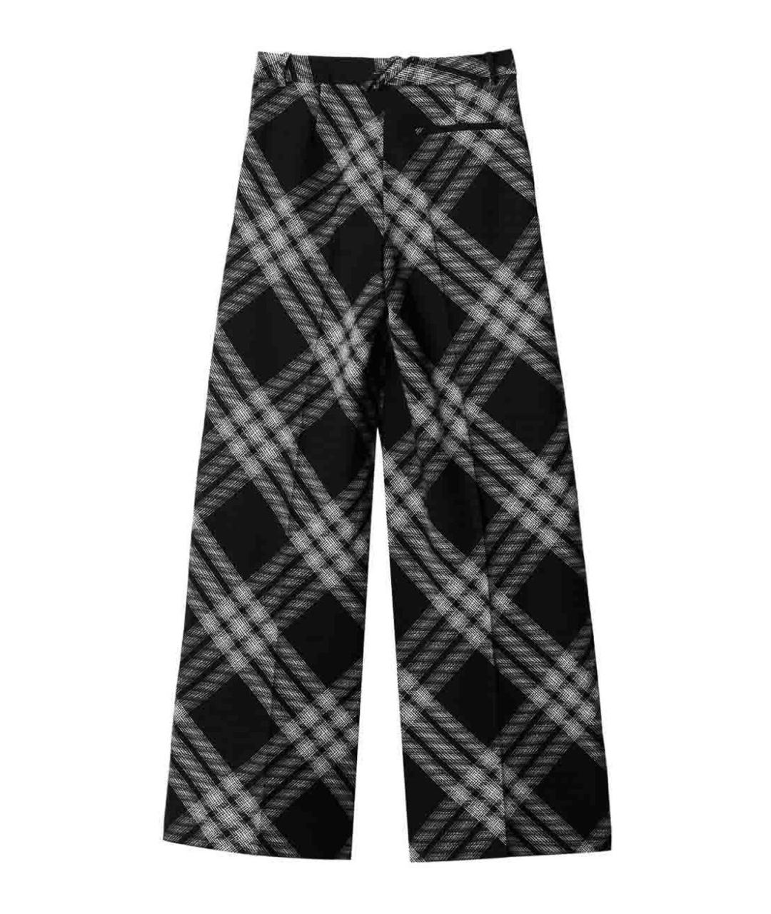 BURBERRY Черные шерстяные брюки широкие, фото 2