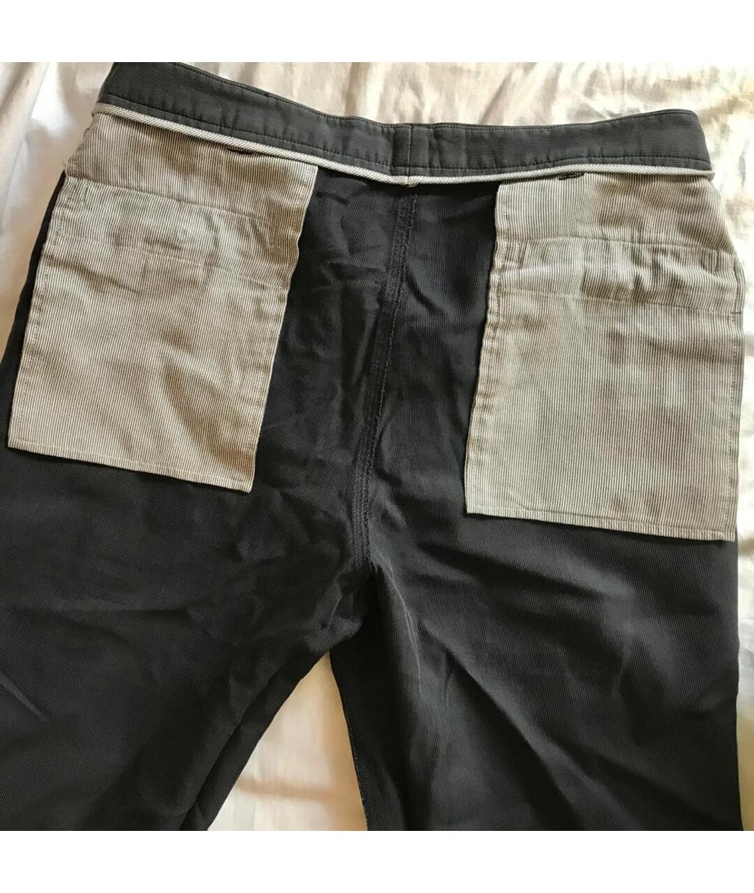 ARMANI COLLEZIONI Антрацитовые вискозные классические брюки, фото 3
