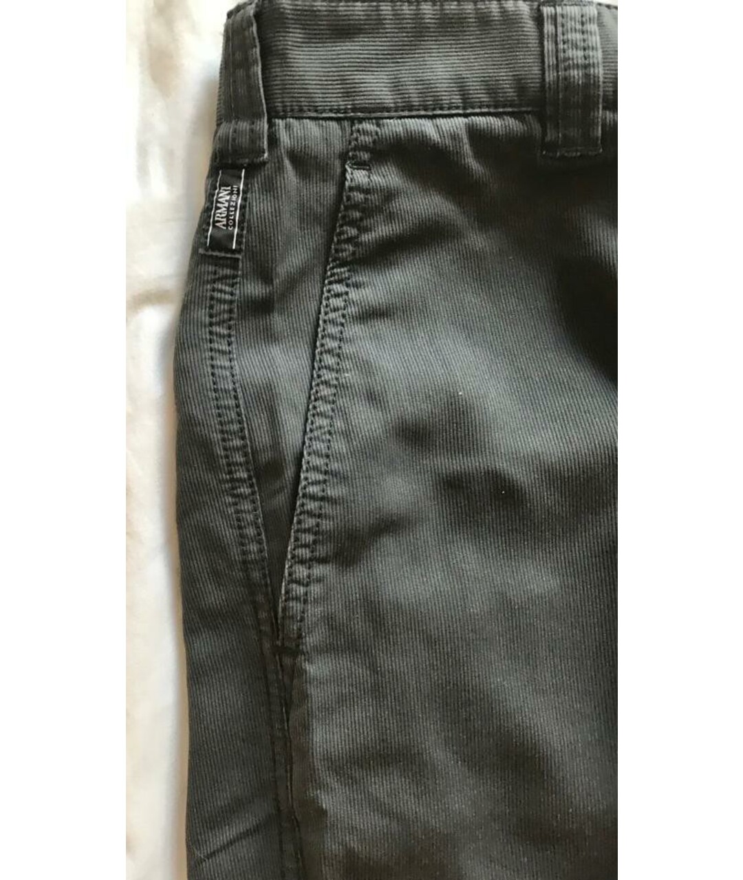 ARMANI COLLEZIONI Антрацитовые вискозные классические брюки, фото 4