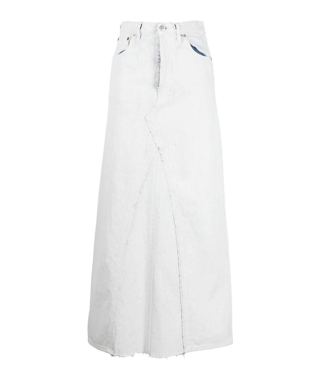 MAISON MARGIELA Белая хлопковая юбка макси, фото 1
