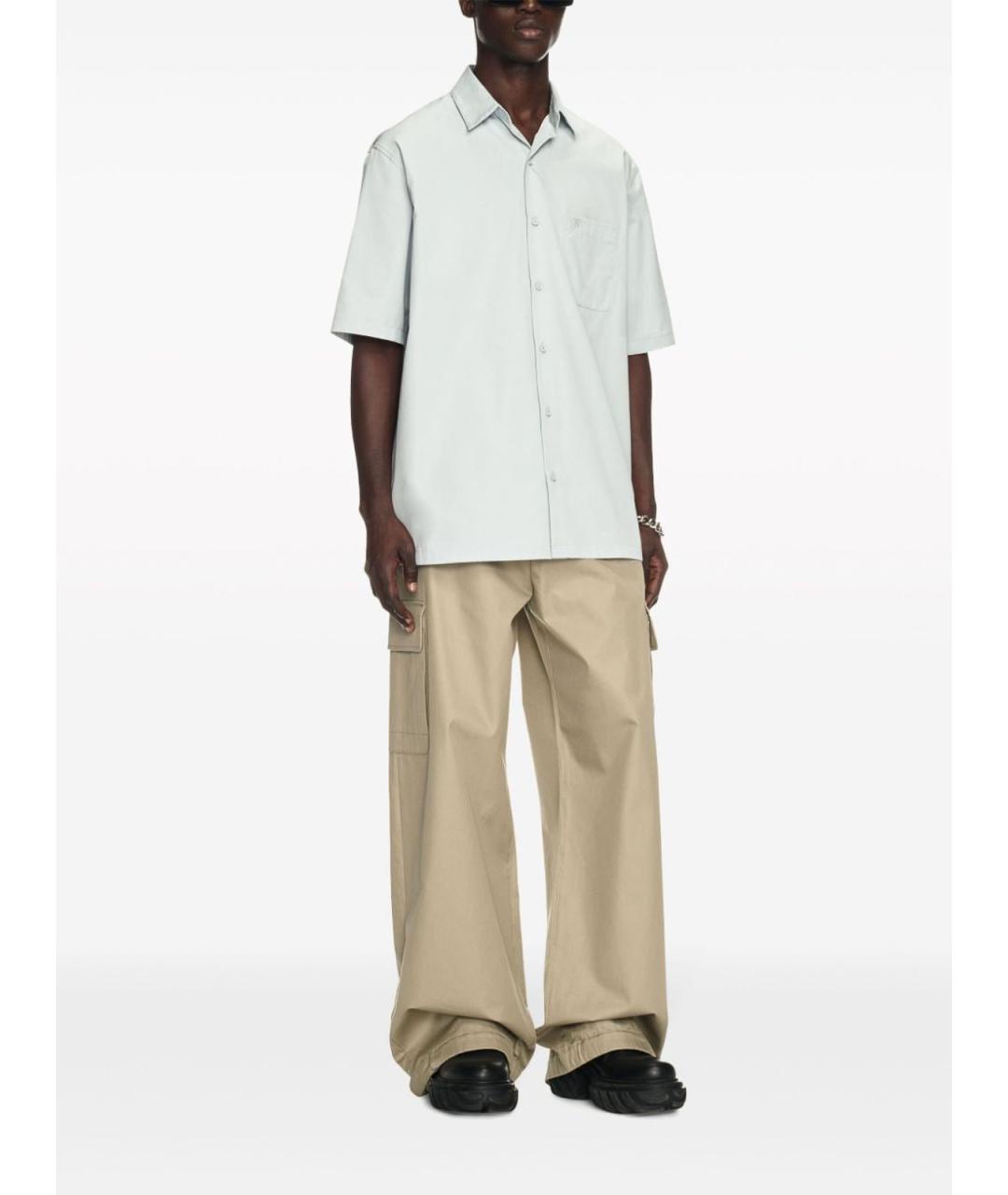 OFF-WHITE Бежевые хлопковые повседневные брюки, фото 2