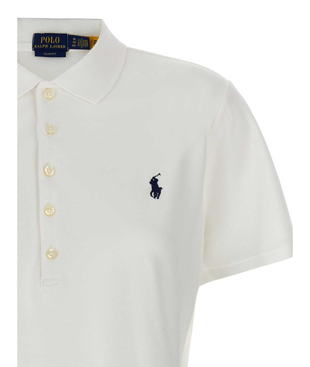 POLO RALPH LAUREN Белая хлопковая футболка, фото 3