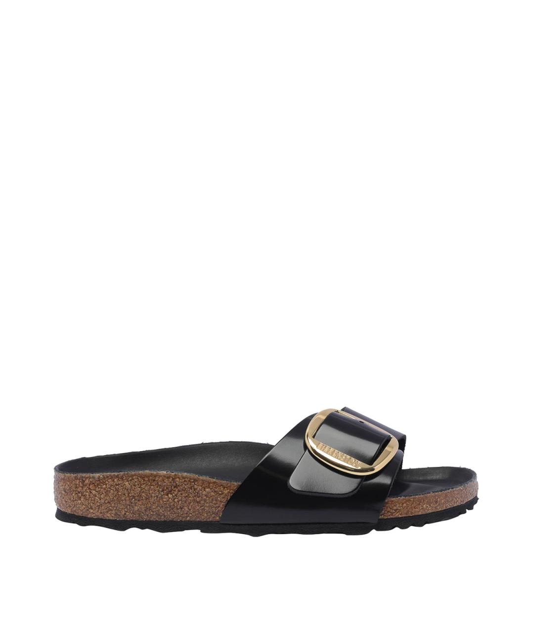 BIRKENSTOCK Черные кожаные сандалии, фото 1