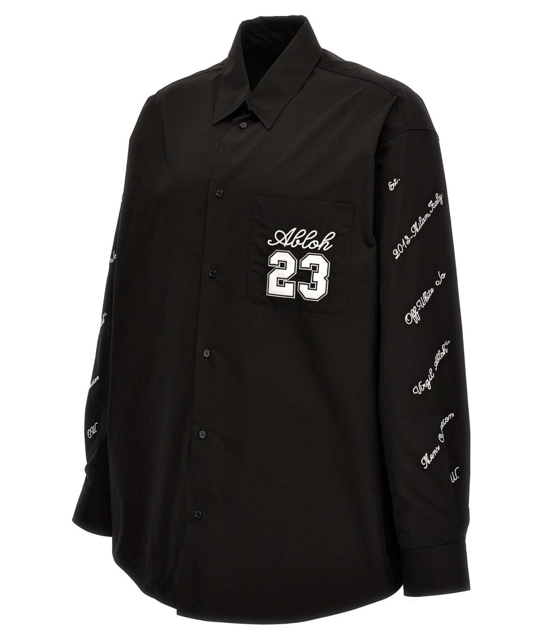 OFF-WHITE Черная хлопковая кэжуал рубашка, фото 3