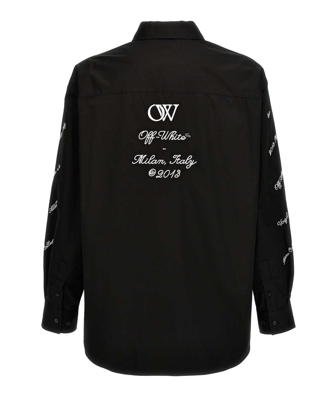 OFF-WHITE Черная хлопковая кэжуал рубашка, фото 2