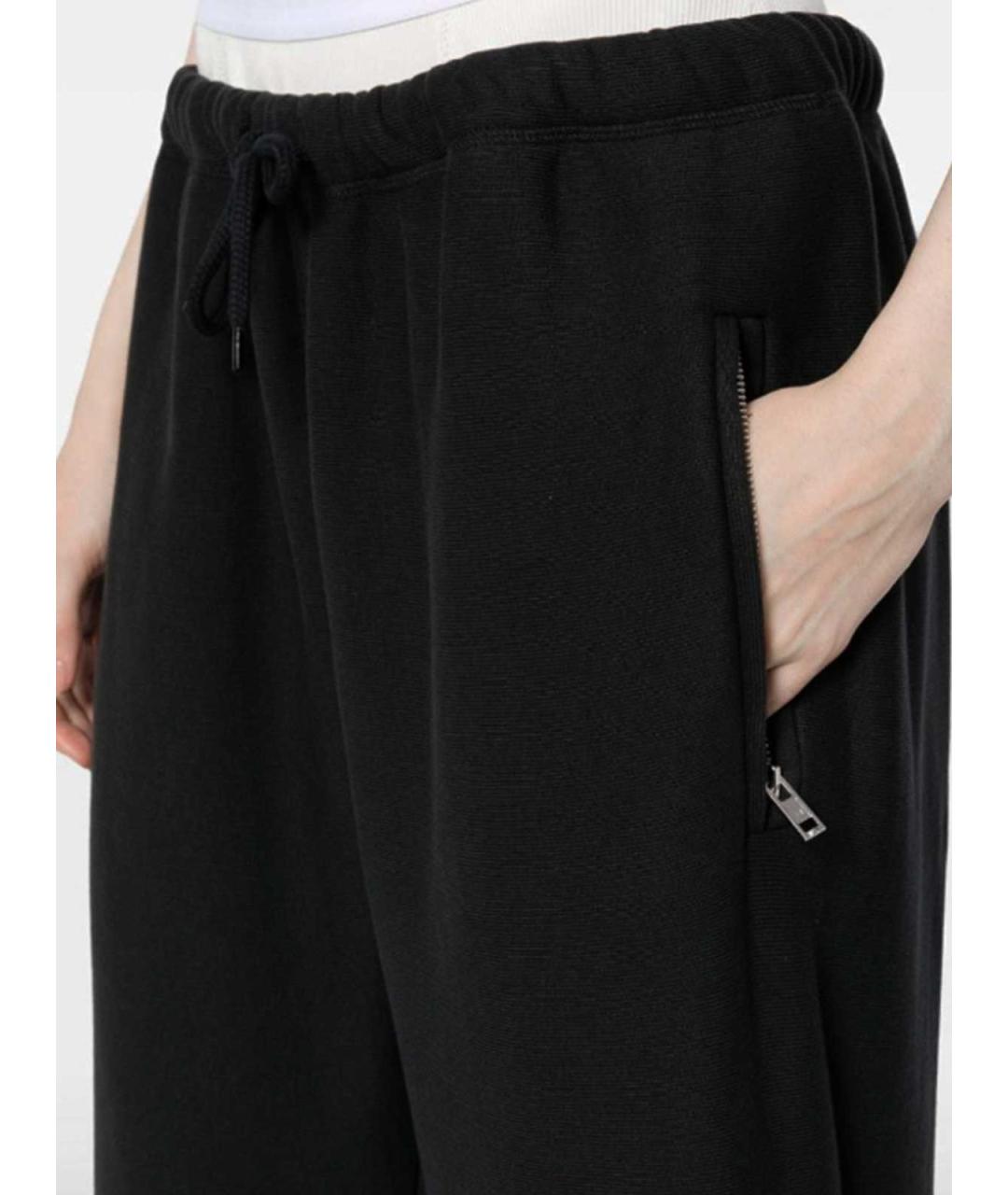 ALEXANDER WANG Черные хлопковые спортивные брюки и шорты, фото 4
