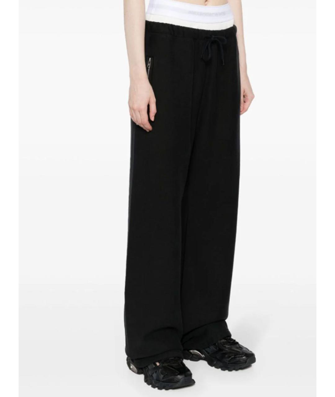 ALEXANDER WANG Черные хлопковые спортивные брюки и шорты, фото 2