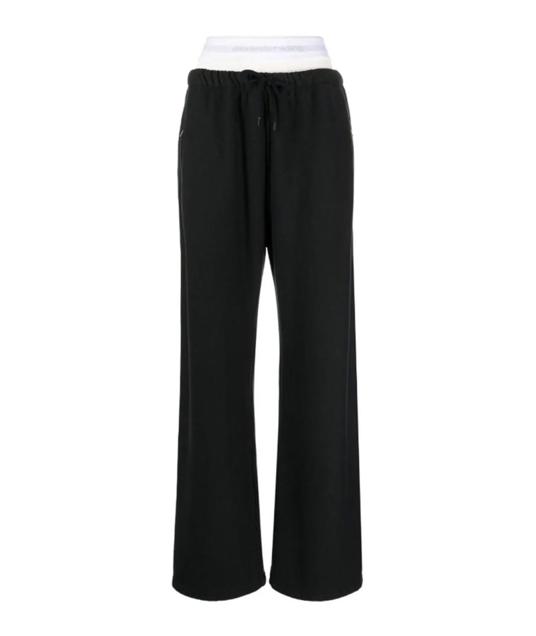ALEXANDER WANG Черные хлопковые спортивные брюки и шорты, фото 1