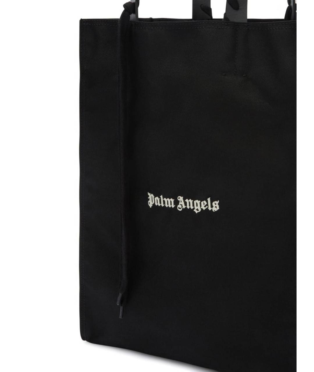 PALM ANGELS Черная хлопковая сумка тоут, фото 6