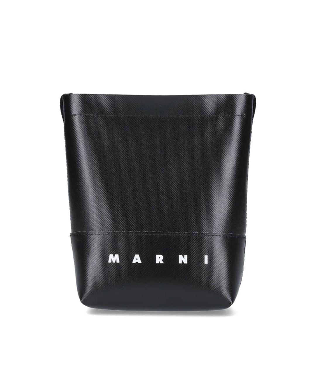 MARNI Черная синтетическая сумка на плечо, фото 1