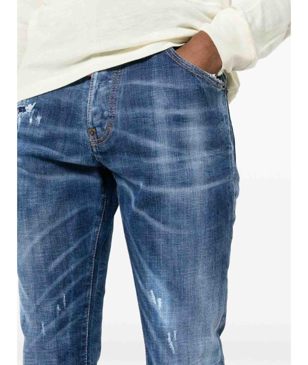 DSQUARED2 Синие хлопковые джинсы, фото 2