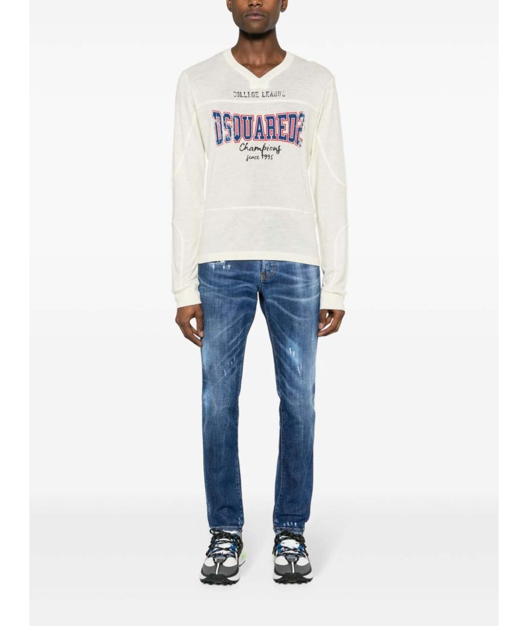 DSQUARED2 Синие хлопковые джинсы, фото 3