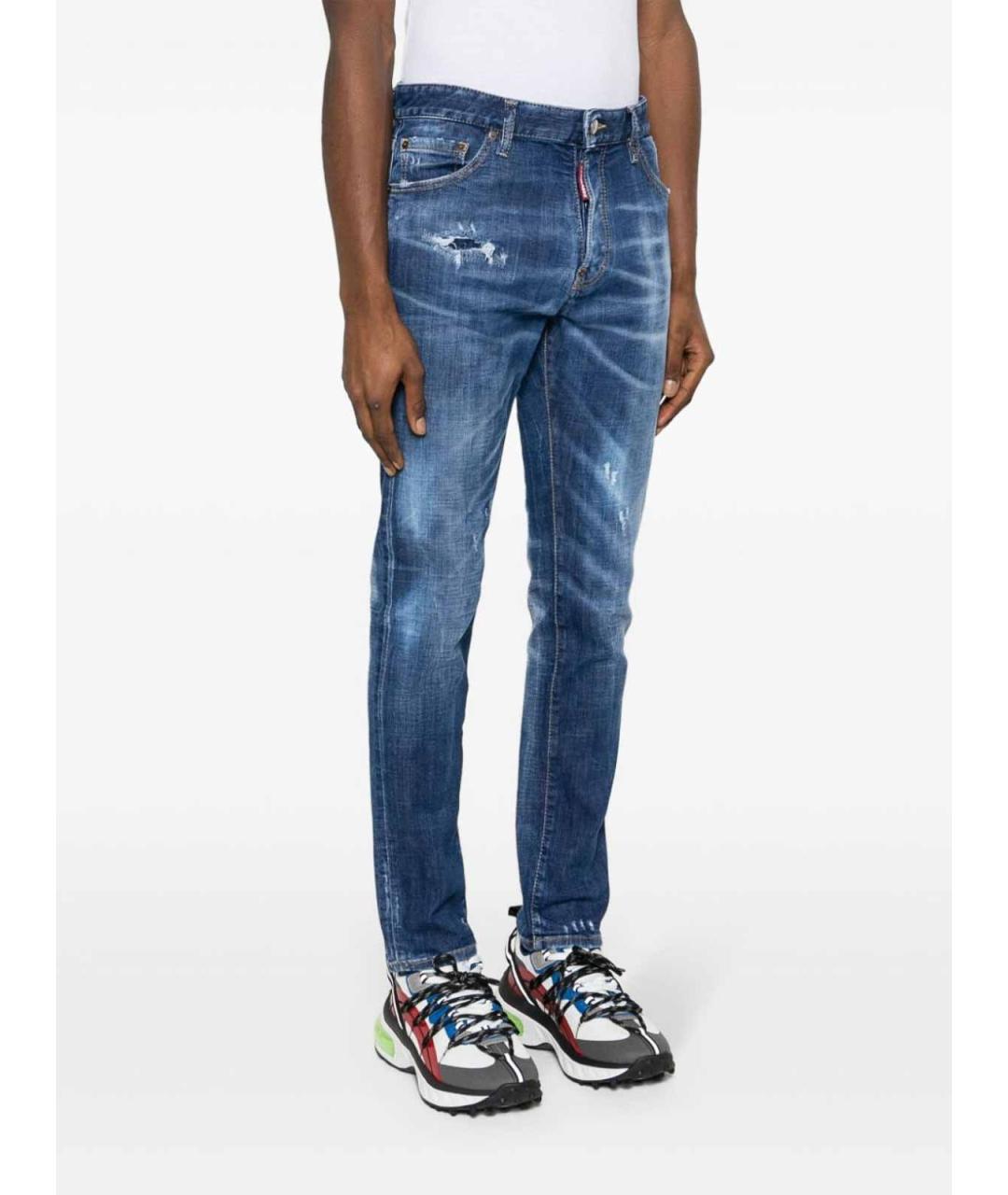 DSQUARED2 Синие хлопковые джинсы, фото 4