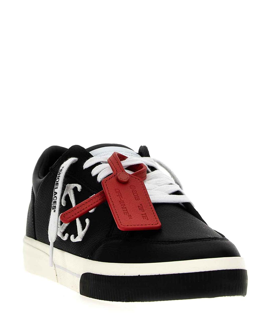 OFF-WHITE Белые кожаные низкие кроссовки / кеды, фото 3