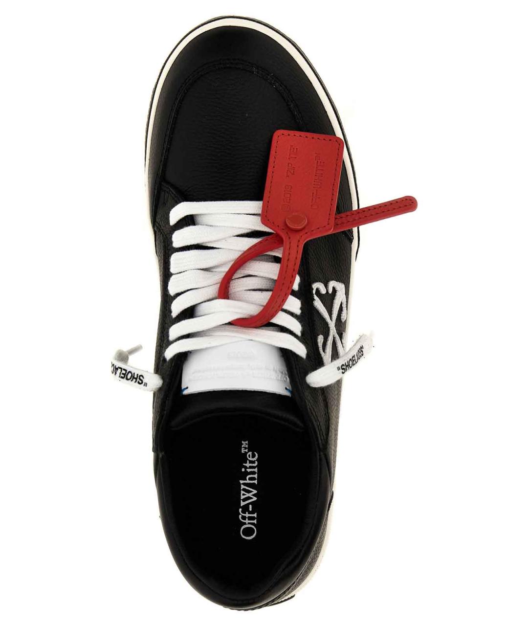 OFF-WHITE Белые кожаные низкие кроссовки / кеды, фото 5