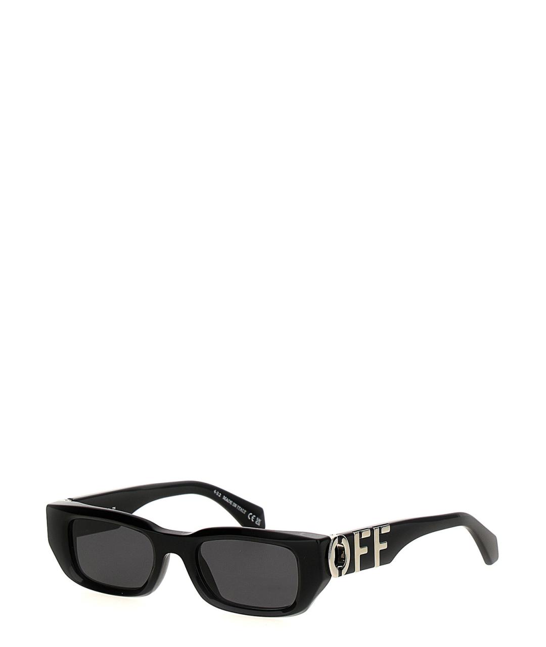 OFF-WHITE Черные пластиковые солнцезащитные очки, фото 3