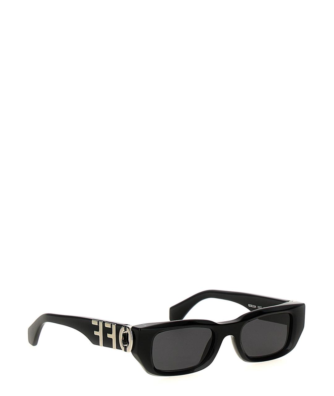 OFF-WHITE Черные пластиковые солнцезащитные очки, фото 2