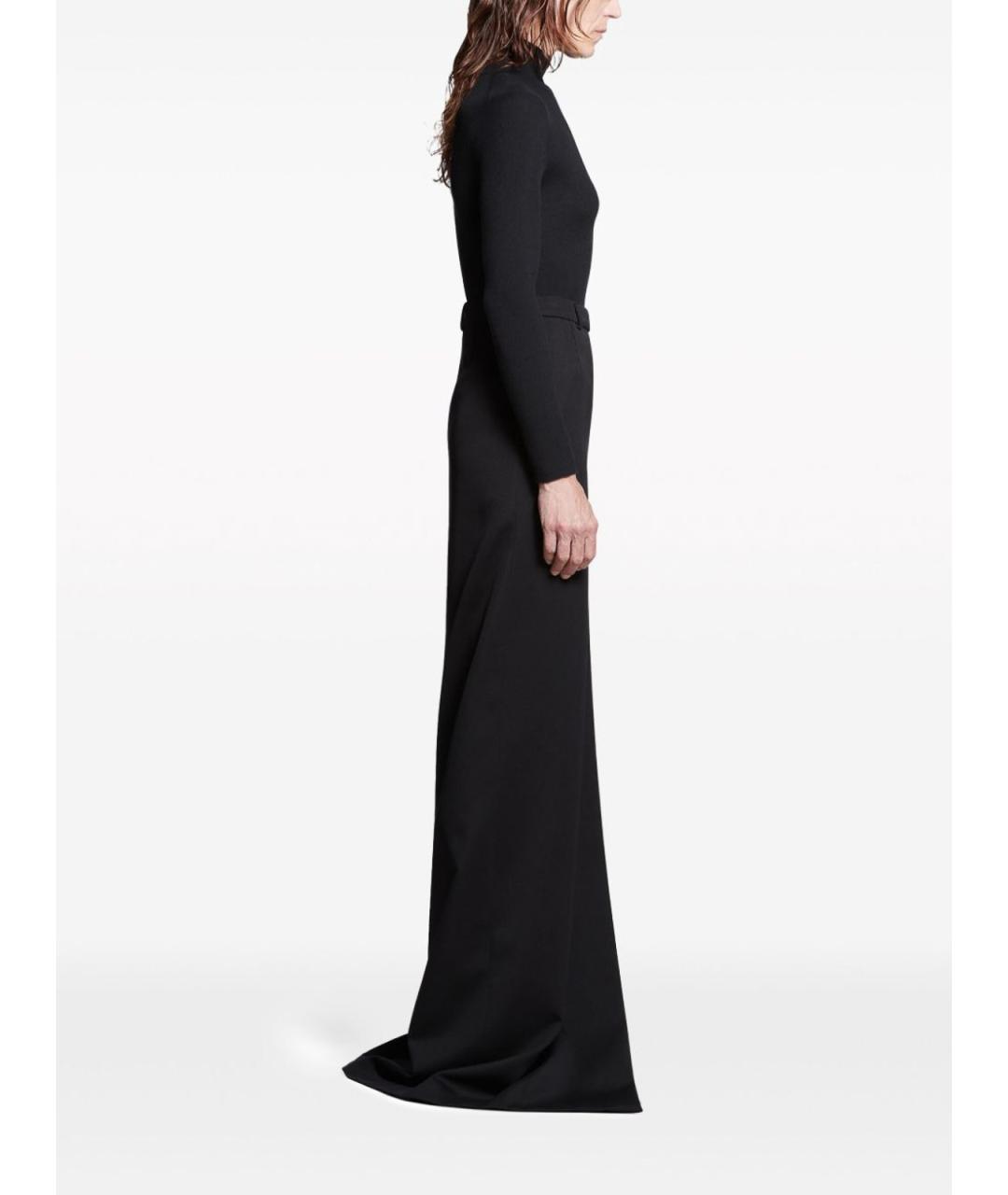 BALENCIAGA Черная шерстяная юбка миди, фото 2