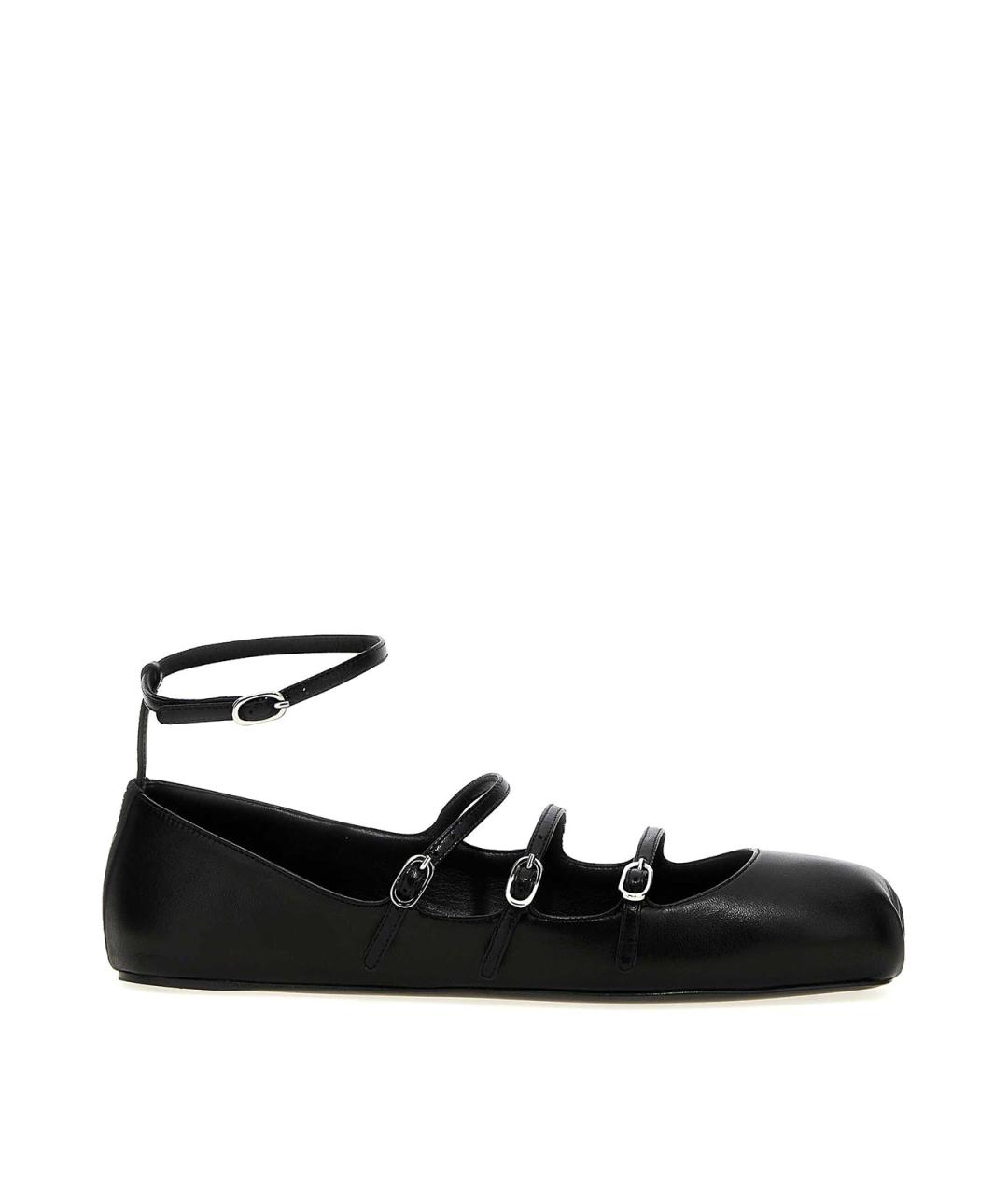 ALEXANDER MCQUEEN Черные кожаные балетки, фото 1