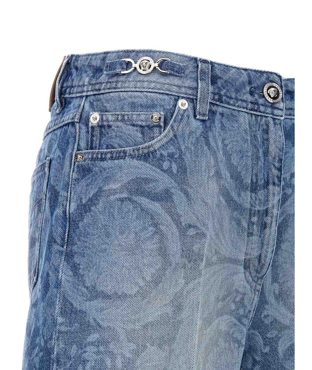 VERSACE Синие хлопковые шорты, фото 3