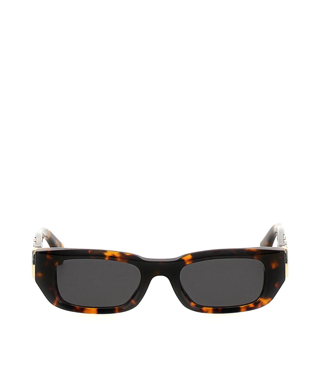 OFF-WHITE Коричневые пластиковые солнцезащитные очки, фото 1