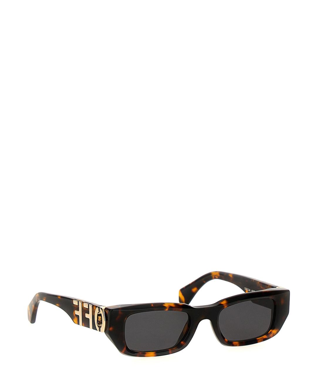 OFF-WHITE Коричневые пластиковые солнцезащитные очки, фото 2