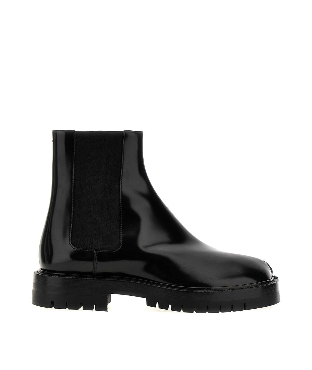 MAISON MARGIELA Черные кожаные высокие ботинки, фото 1