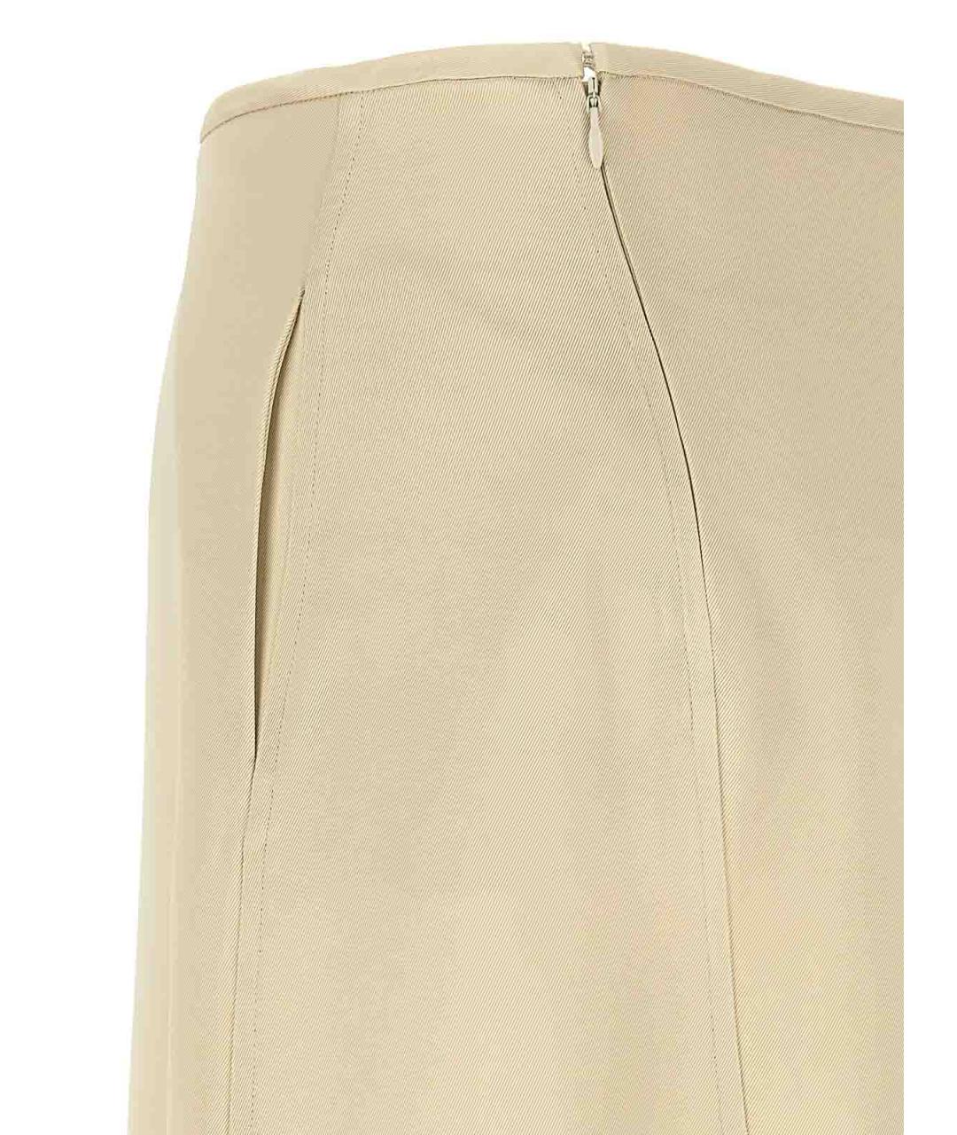 JIL SANDER Белая шелковая юбка миди, фото 4