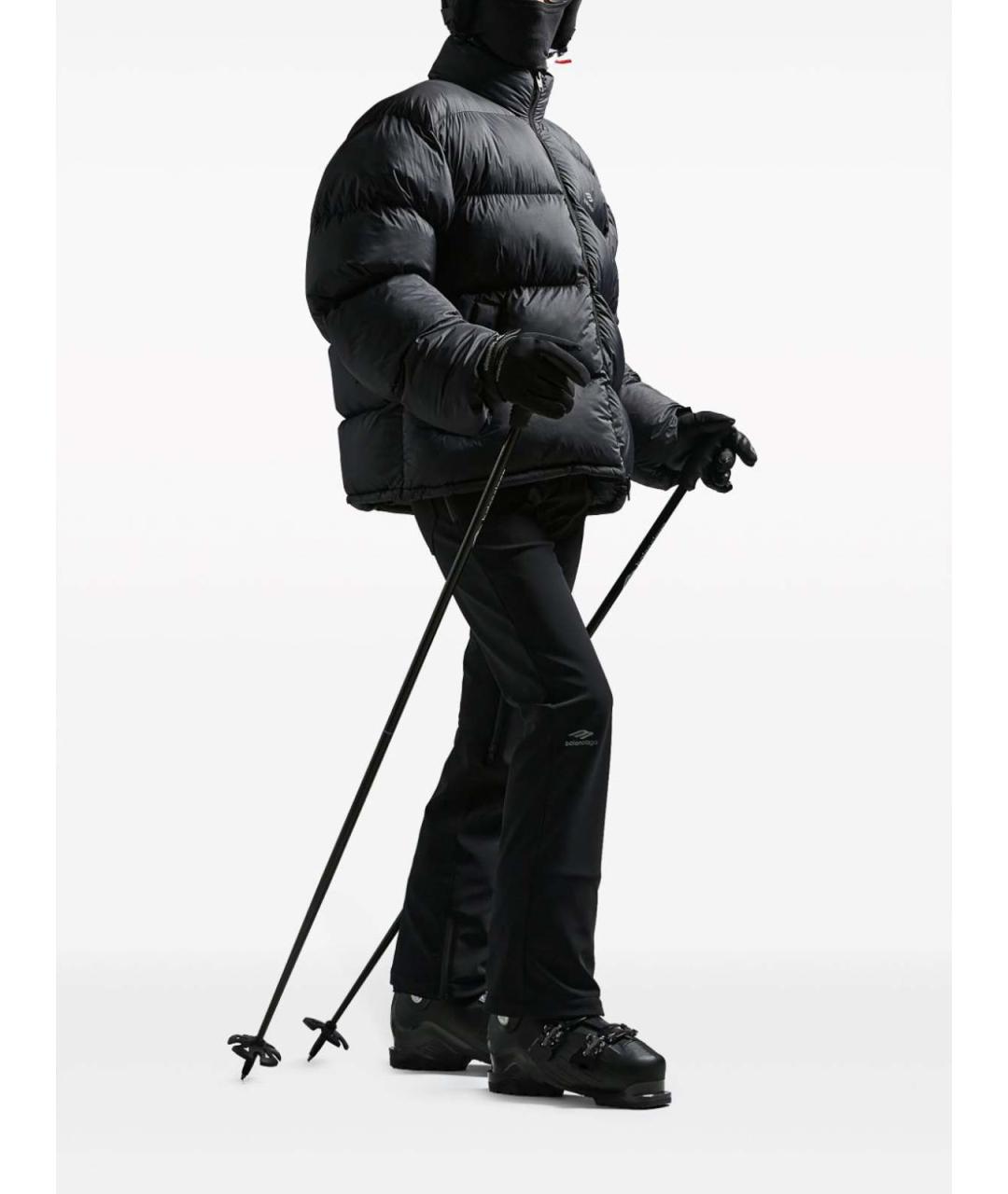 BALENCIAGA Черные полиэстеровые спортивные брюки и шорты, фото 2