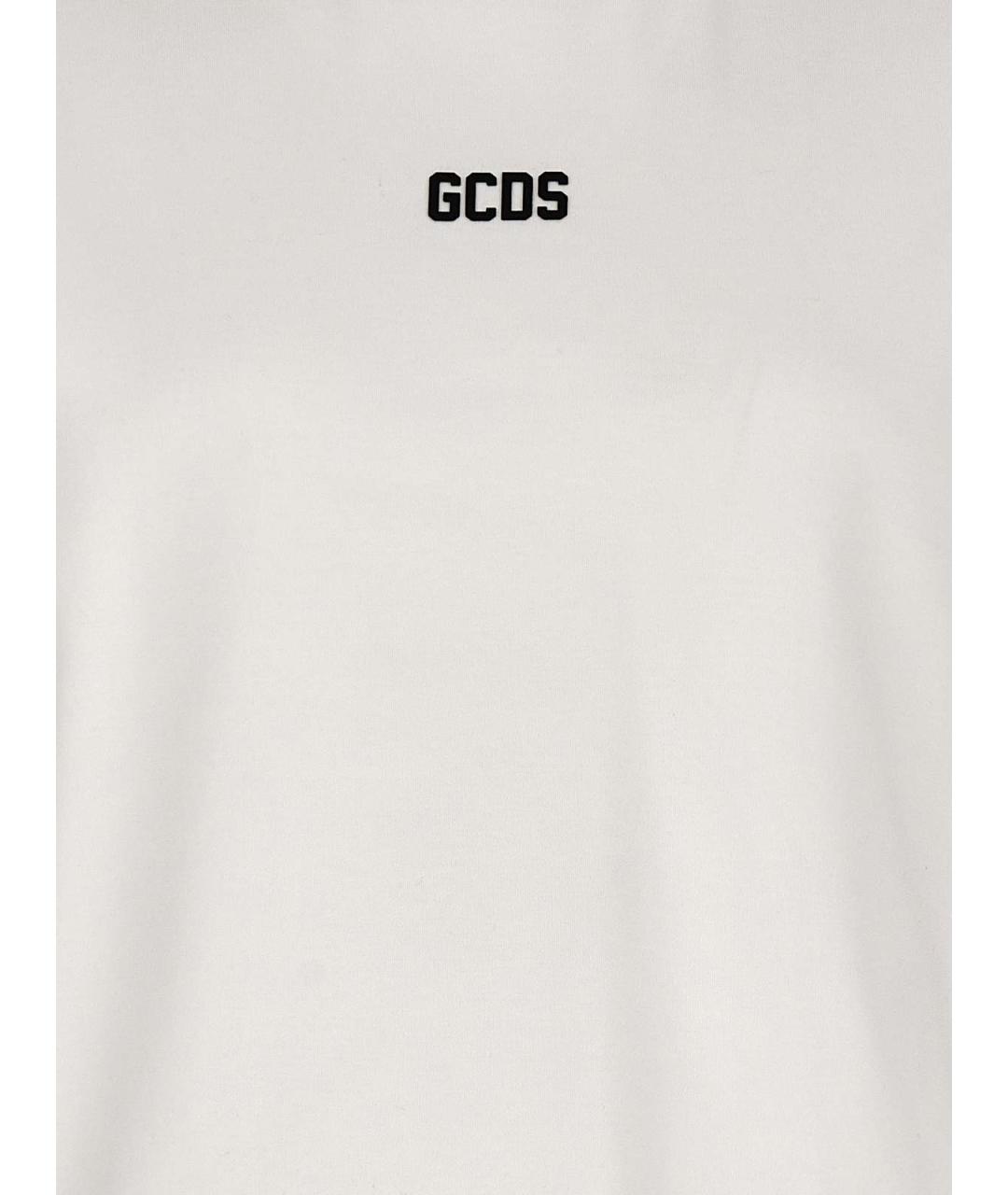 GCDS Белая хлопковая футболка, фото 4
