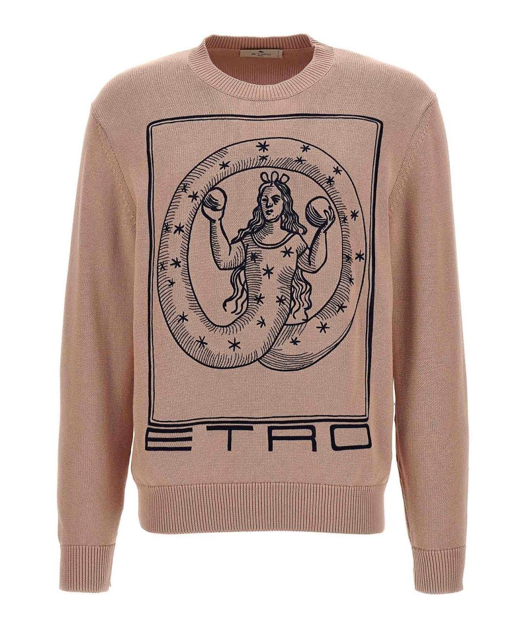 ETRO Розовый хлопковый джемпер / свитер, фото 1