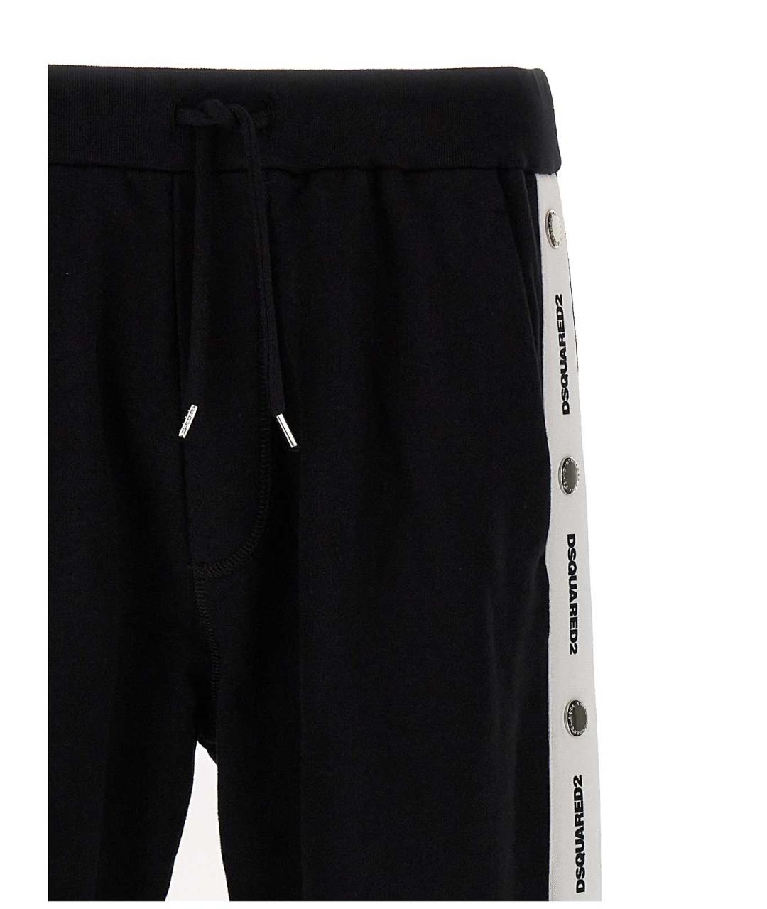 DSQUARED2 Черные хлопковые повседневные брюки, фото 4