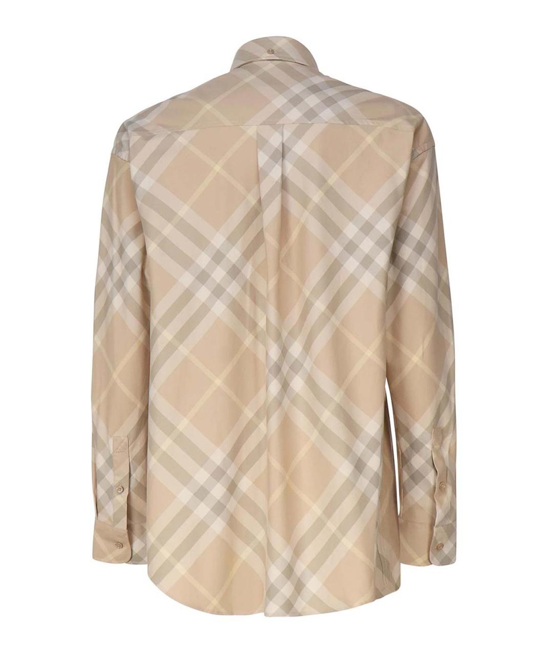 BURBERRY Бежевая хлопковая кэжуал рубашка, фото 2