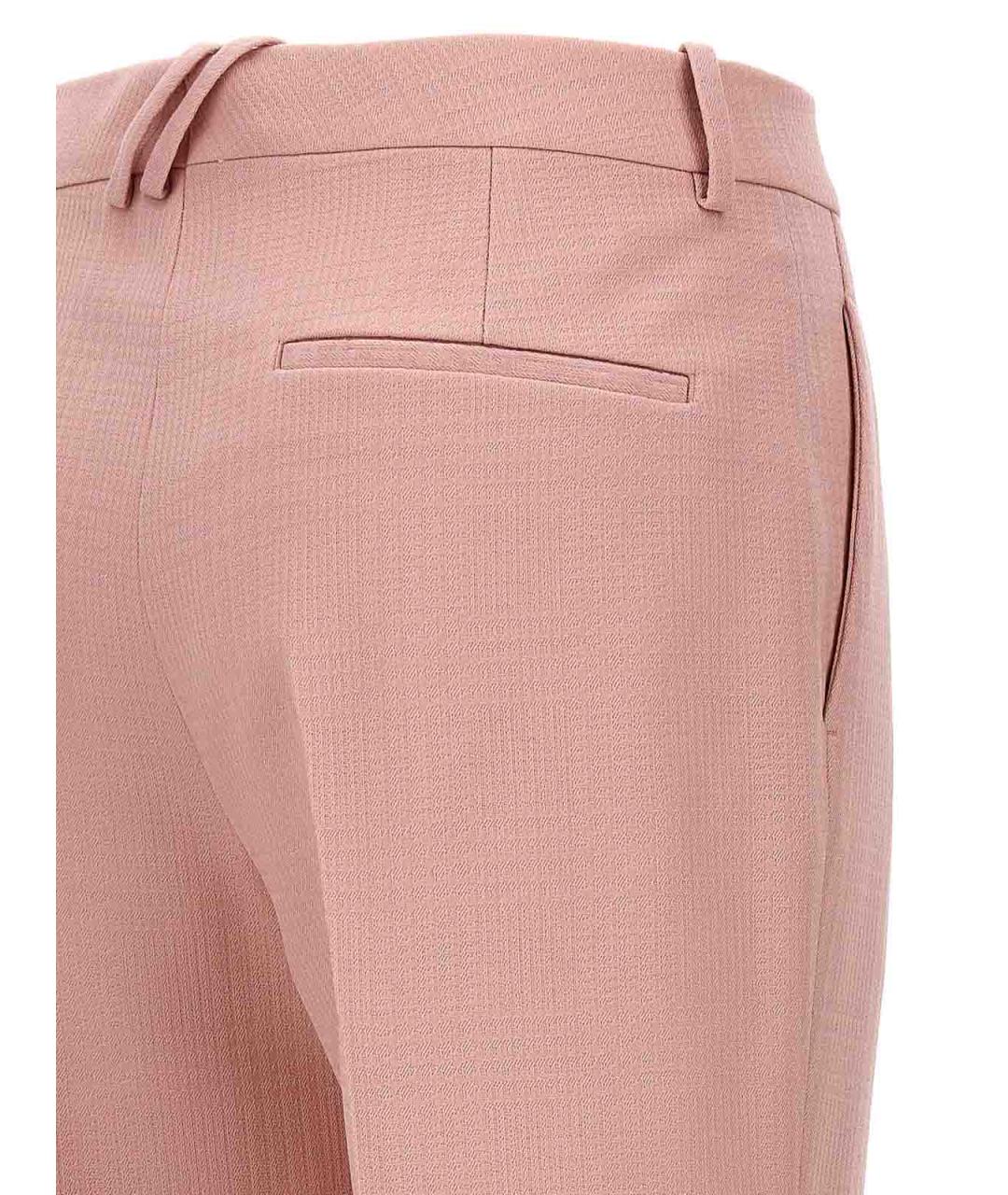 BURBERRY Бежевые шерстяные прямые брюки, фото 4