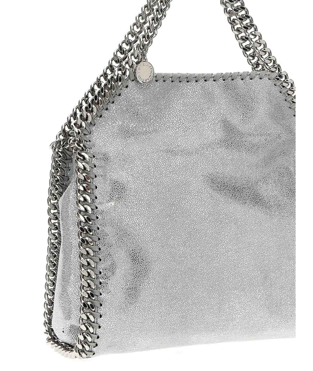 STELLA MCCARTNEY Серебряная синтетическая сумка тоут, фото 3
