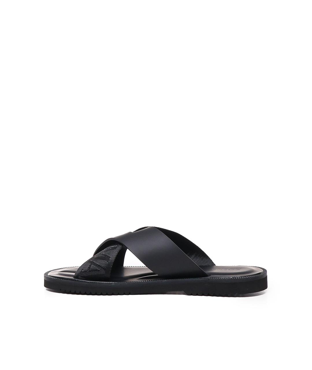 EMPORIO ARMANI Черные шлепанцы, фото 4