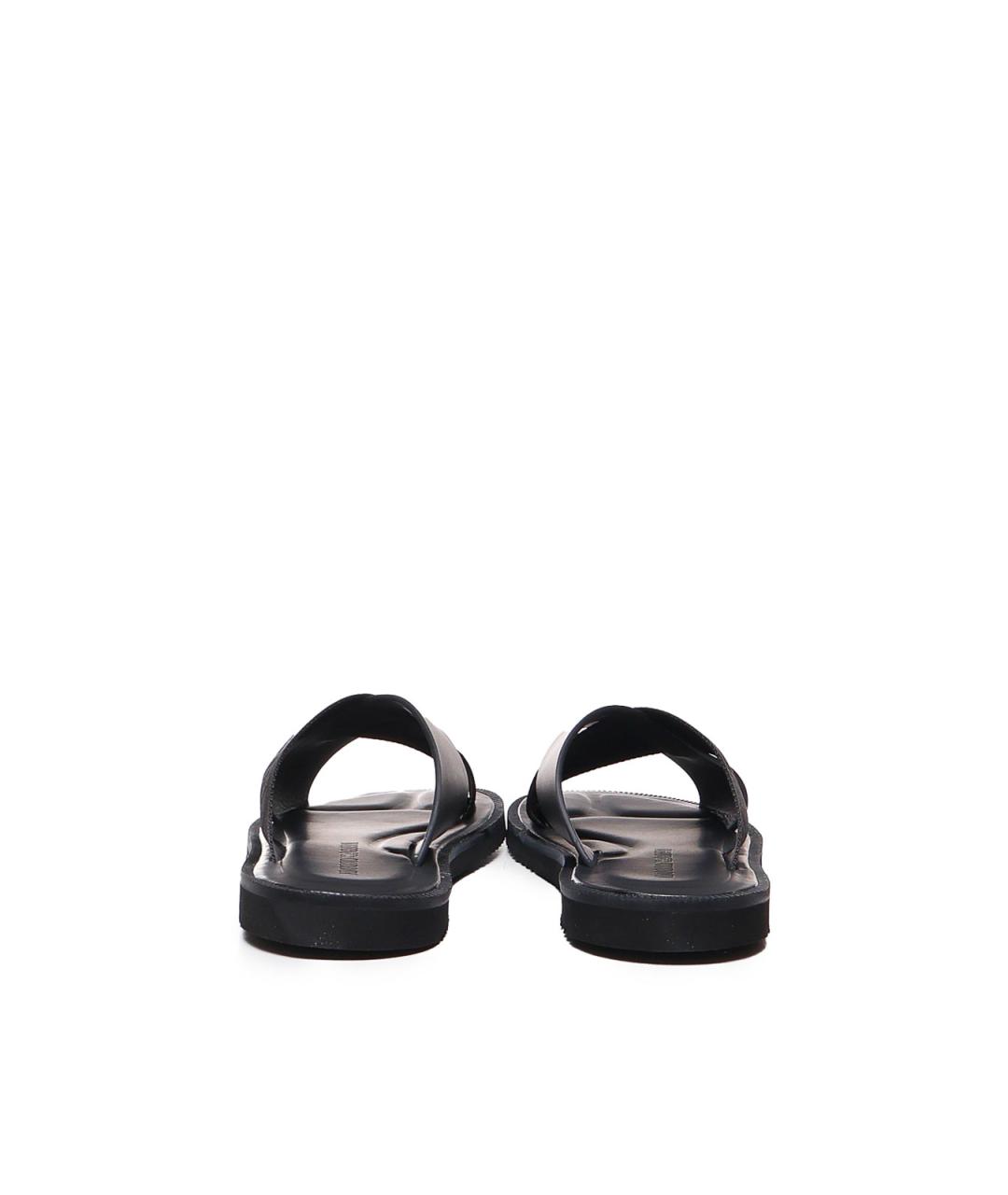 EMPORIO ARMANI Черные шлепанцы, фото 2