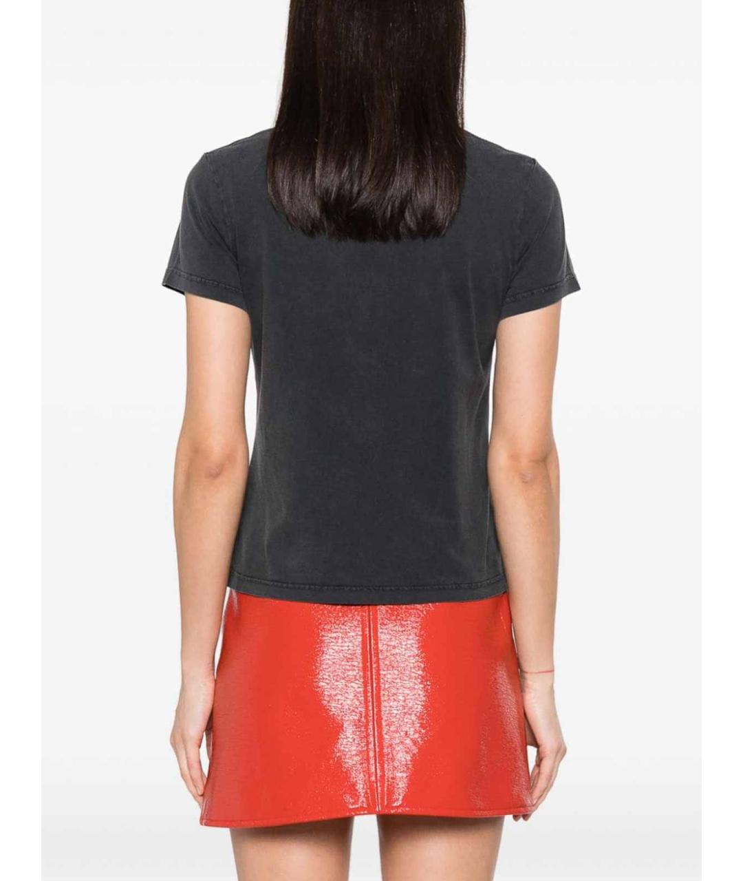 COURREGES Серая хлопковая футболка, фото 4